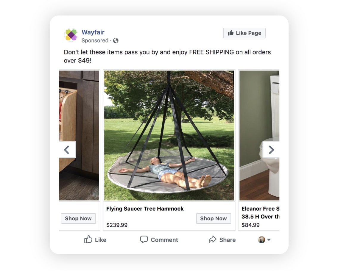 Chạy quảng cáo Facebook bằng hình thức Abandoned Cart Ads