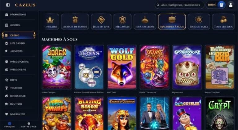 Cazeus casino france, cazeus application