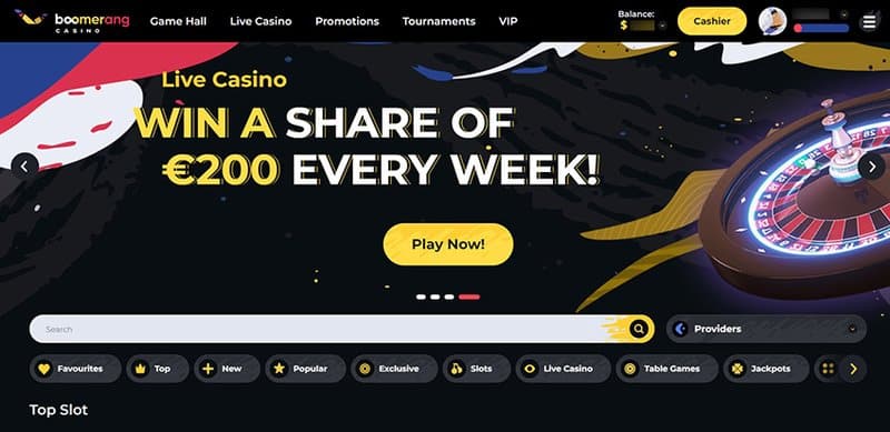 Pregled boomerang casino online